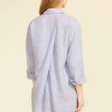 SITANO Dress Lido Shirt Dress - Light Blue Stripes