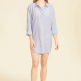 SITANO Dress Lido Shirt Dress - Light Blue Stripes