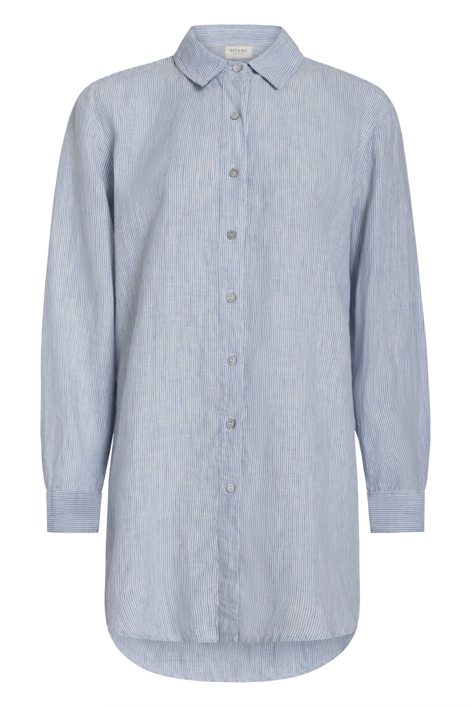 SITANO Dress Lido Shirt Dress - Light Blue Stripes