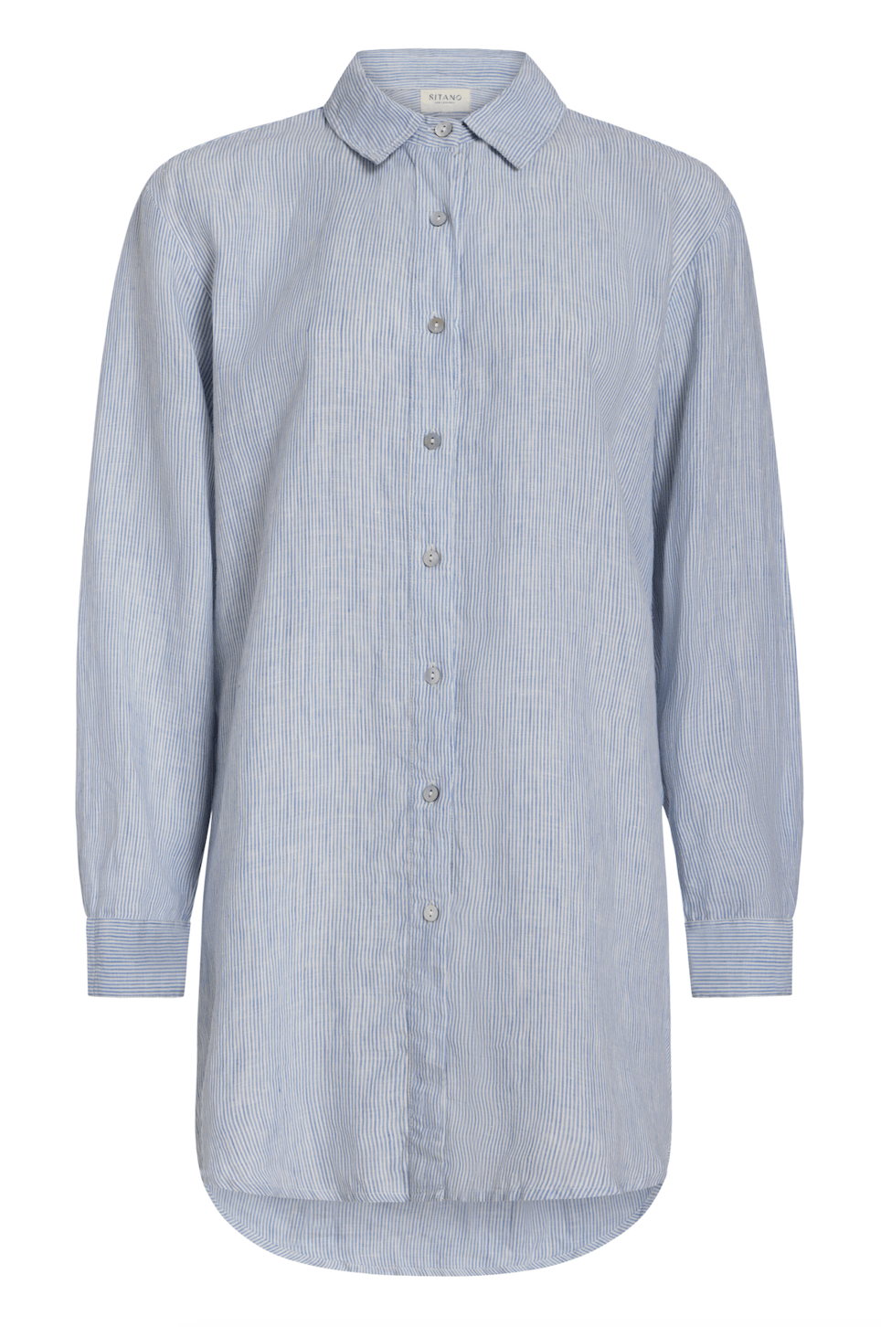 SITANO Dress Lido Shirt Dress - Light Blue Stripes