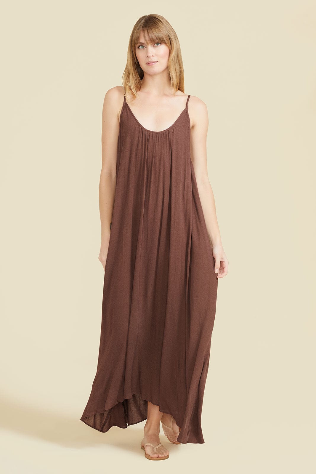 SITANO Dress XS / Brown Malfi Dress - Brown