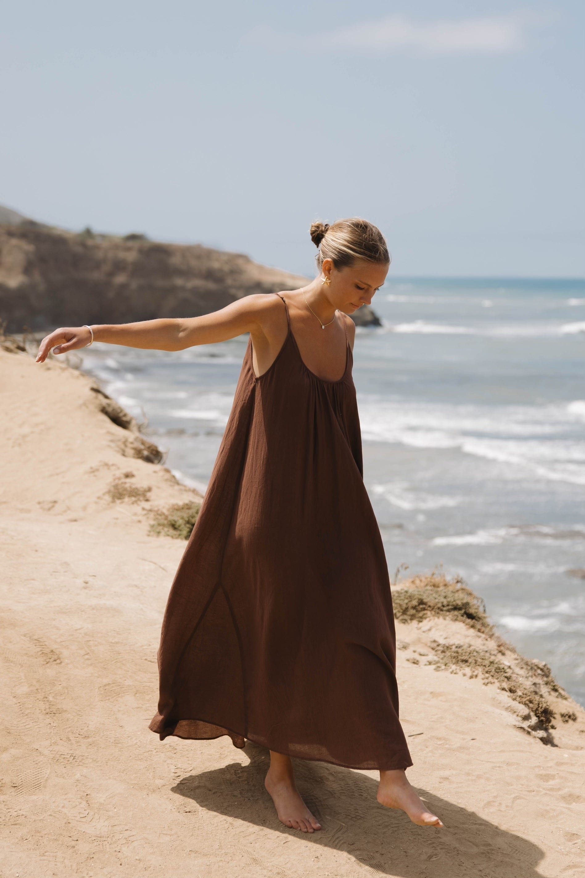 SITANO Dress Malfi Dress - Brown