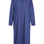 SITANO Dress Positano Maxi Shirt Dress - Navy