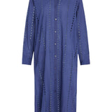 SITANO Dress Positano Maxi Shirt Dress - Navy