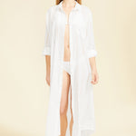 SITANO Dress XS / White Positano Maxi Shirt Dress - White