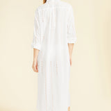 SITANO Dress Positano Maxi Shirt Dress - White