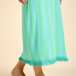 SITANO Dress Positano Midi Tank Dress - Blue/Green Cabana Stripes