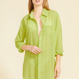 SITANO Dress Positano Shirt Dress - Chartreuse