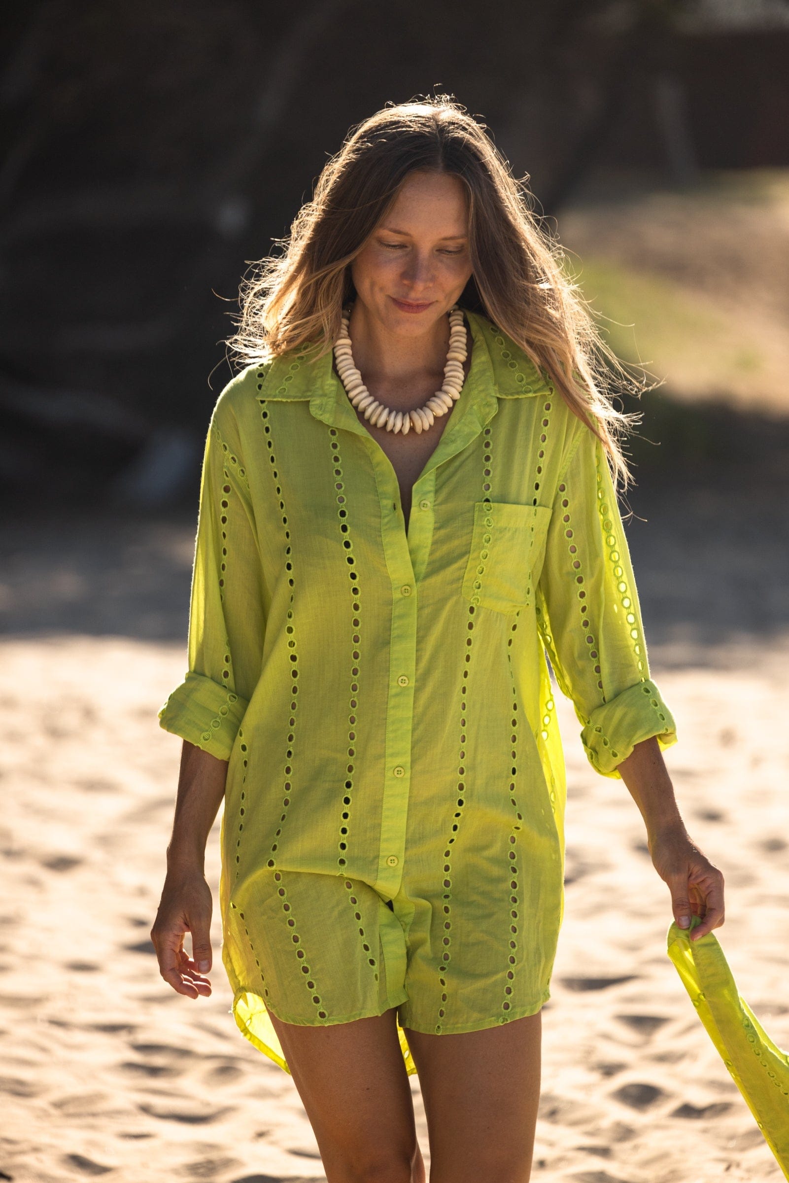 SITANO Dress Chartreuse / XS Positano Shirt Dress - Chartreuse
