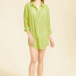 SITANO Dress Positano Shirt Dress - Chartreuse