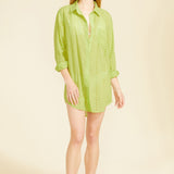 SITANO Dress Positano Shirt Dress - Chartreuse