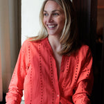 SITANO Dress Positano Shirt Dress - Coral