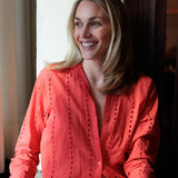 SITANO Dress Positano Shirt Dress - Coral