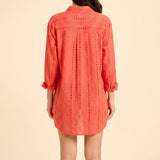 SITANO Dress Positano Shirt Dress - Coral