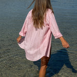 SITANO Dress Positano Shirt Dress - Light Pink