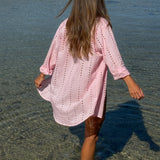 SITANO Dress Positano Shirt Dress - Light Pink