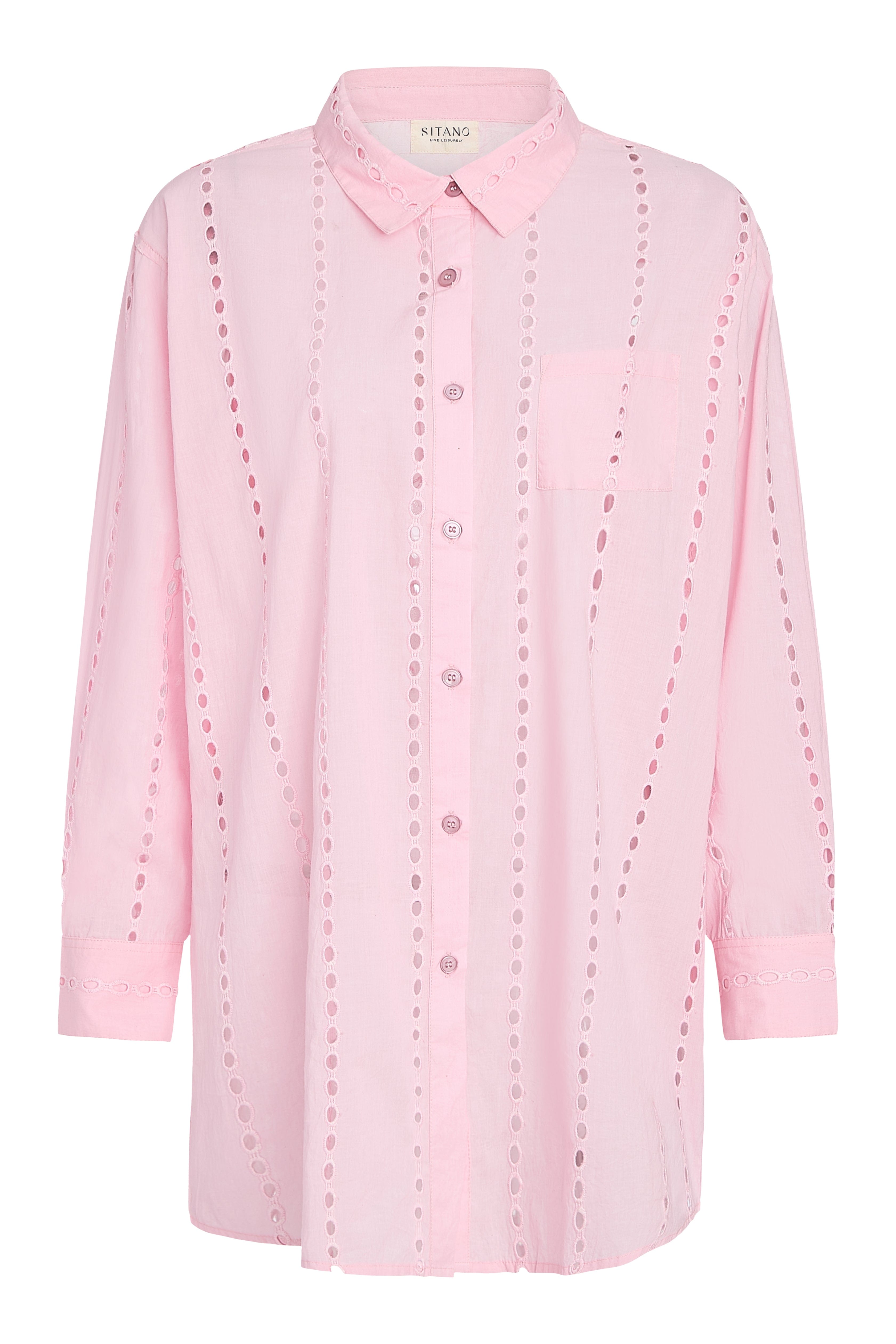 SITANO Dress Positano Shirt Dress - Light Pink
