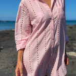 SITANO Dress Positano Shirt Dress - Light Pink
