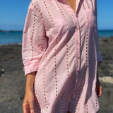 SITANO Dress Positano Shirt Dress - Light Pink