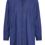 SITANO Dress Positano Shirt Dress - Navy