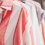SITANO Dress Positano Shirt Dress - Pink/White Cabana Stripes with Dots