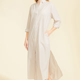 SITANO Dress XS / Tan Riga Dress - Tan Stripes