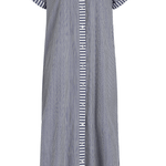 SITANO Dress Riga Short Sleeve Midi Dress - Navy Stripes