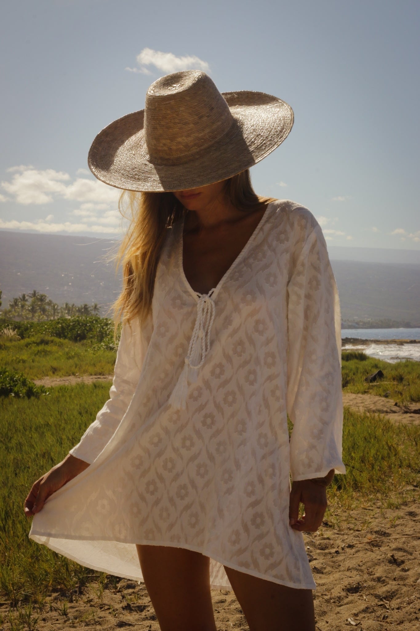 SITANO Dress White / XS Siena Bell Sleeve Dress - White