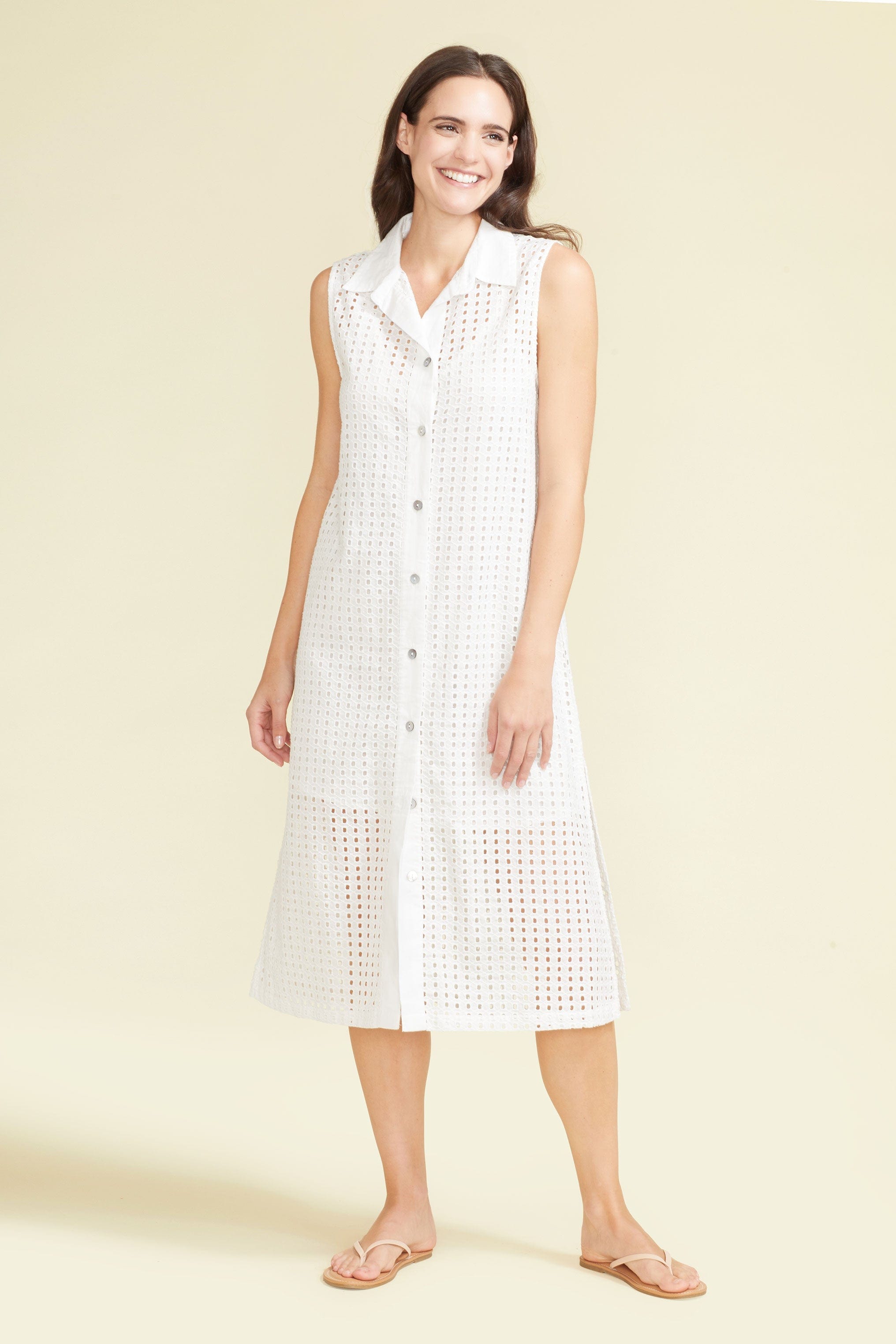 SITANO Dress XS / White Sofia Dress - White