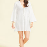 SITANO Dress XS / White Sorrento Bell Sleeve Dress - White