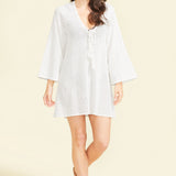 SITANO Dress XS / White Sorrento Bell Sleeve Dress - White