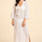 SITANO Dress White / XS Sorrento Bell Sleeve Maxi Dress - Aria Fabric in White
