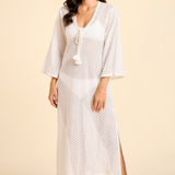 SITANO Dress White / XS Sorrento Bell Sleeve Maxi Dress - Aria Fabric in White