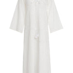 SITANO Dress Sorrento Bell Sleeve Maxi Dress - Aria Fabric in White