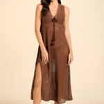 SITANO Dress Brown / XS Sorrento Dress - Aria Crochet in Brown