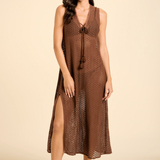 SITANO Dress Brown / XS Sorrento Dress - Aria Crochet in Brown
