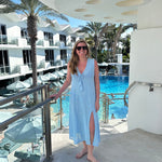 SITANO Dress Sorrento Dress - Aria Crochet in Light Blue