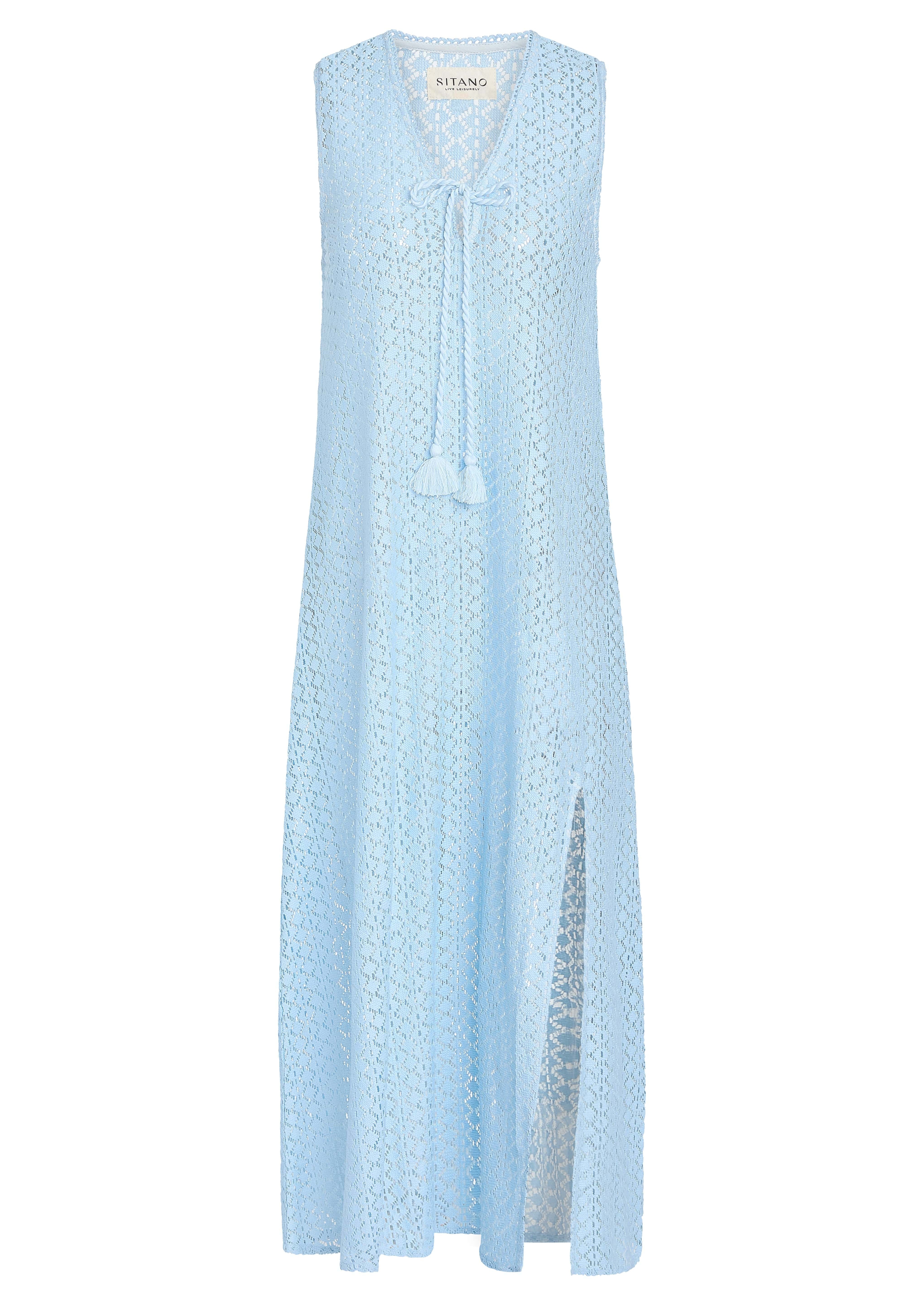 SITANO Dress Sorrento Dress - Aria Crochet in Light Blue