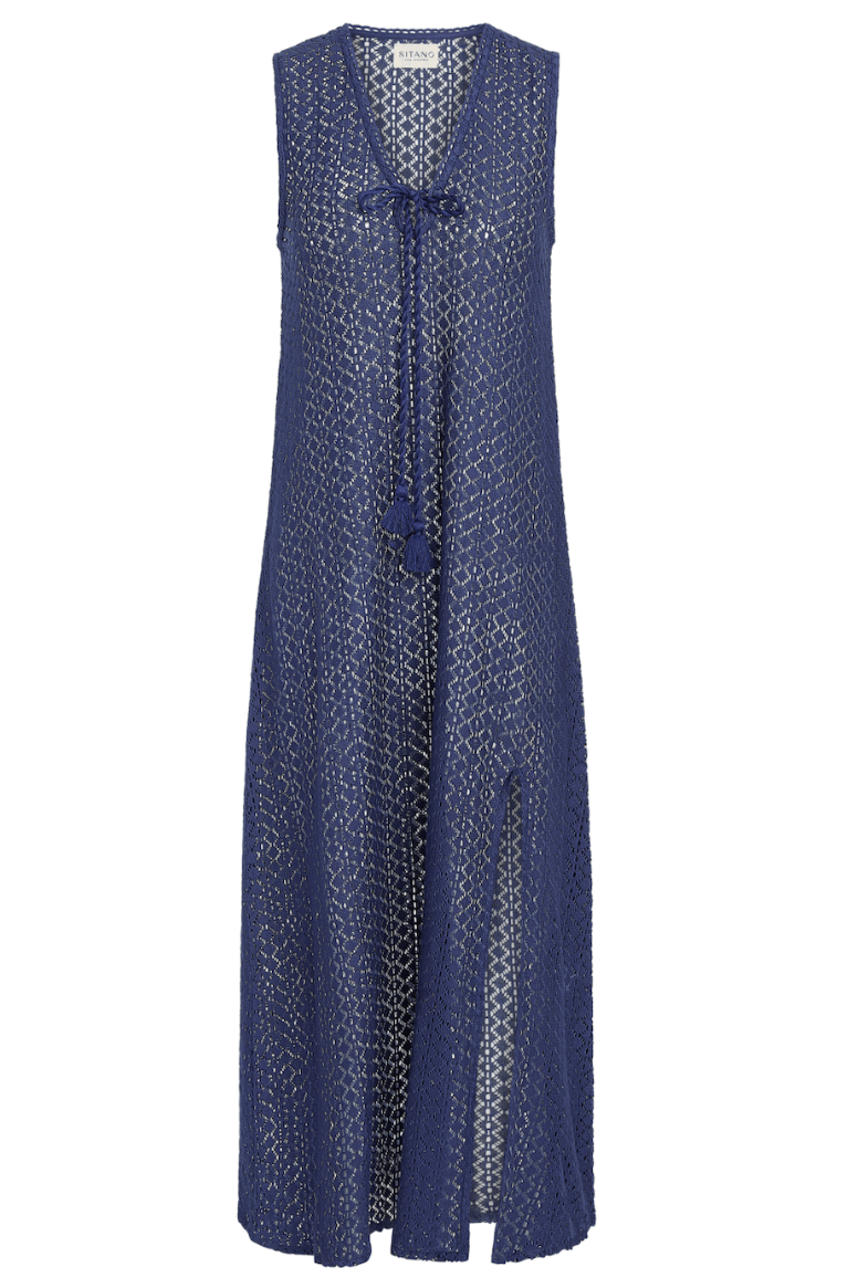 SITANO Dress Sorrento Dress - Aria Crochet in Navy