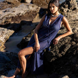 SITANO Dress Sorrento Dress - Aria Crochet in Navy