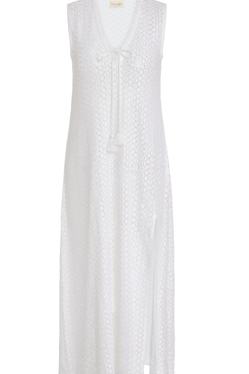 SITANO Dress Sorrento Dress - Aria Crochet in White