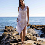 SITANO Dress Sorrento Dress - Aria Crochet in White