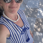 SITANO Dress Sorrento Short Dress - Azule Blue & White Stripes