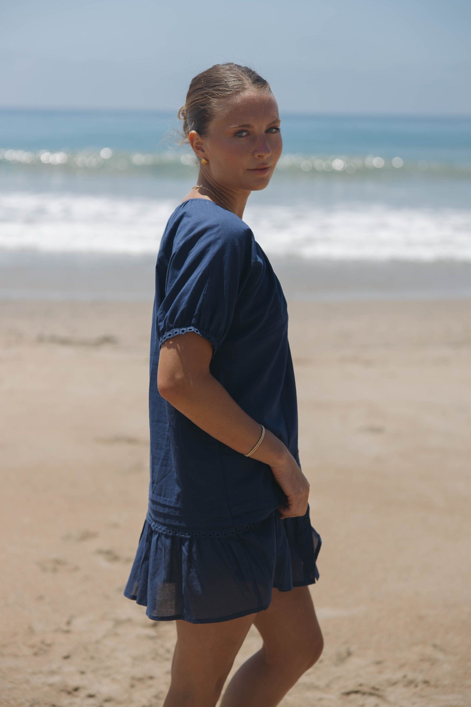 SITANO Dress Navy / XS Verano Dress - Navy Blue