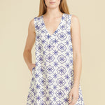 SITANO Dresses Sitano x SimkinStyle Natalia Dress - Blue/Cream