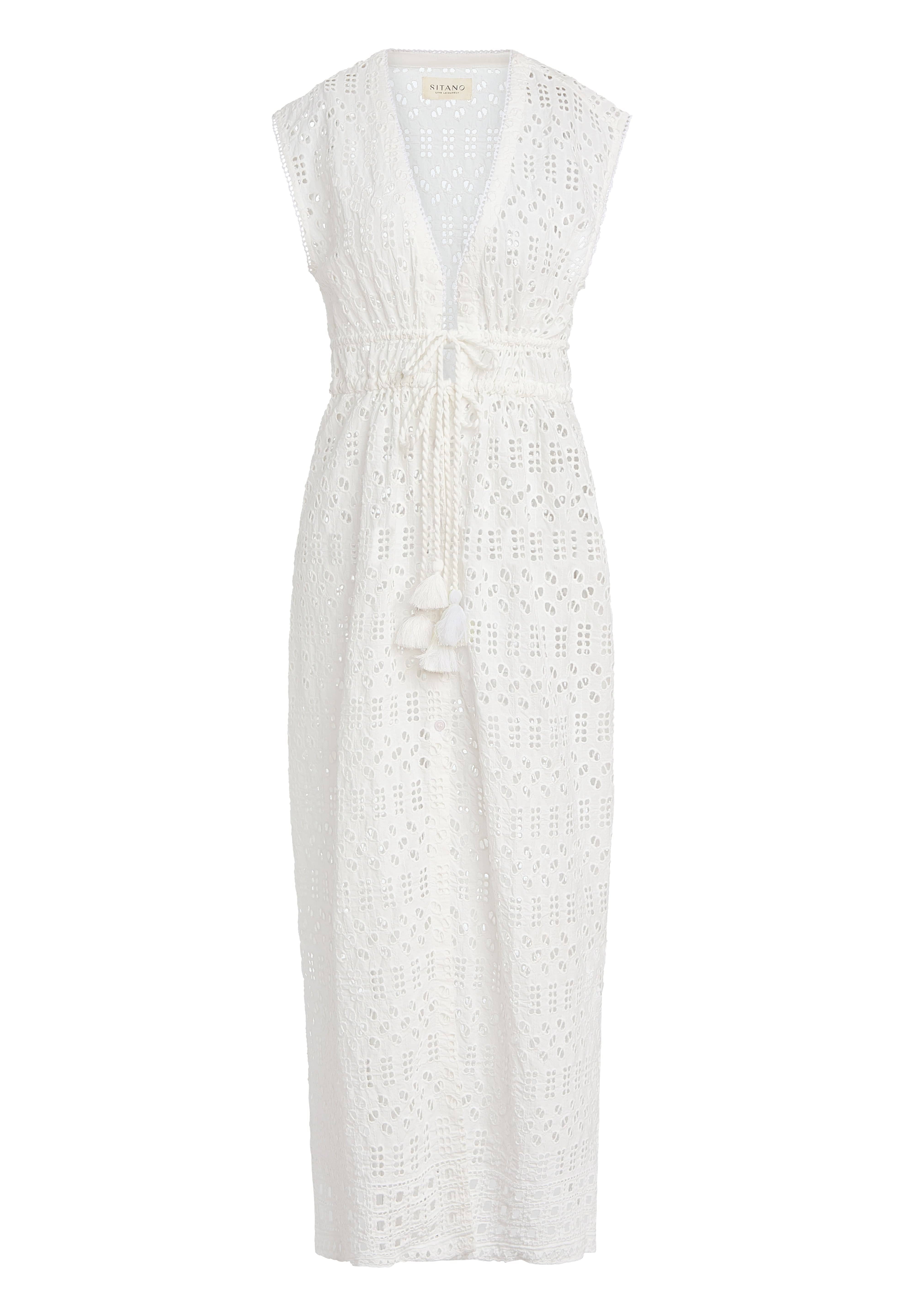 SITANO Fontelina Dress - Lucca Eyelet White