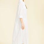 SITANO Positano Maxi Shirt Dress - White