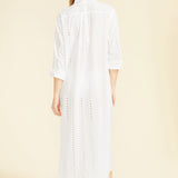SITANO Positano Maxi Shirt Dress - White