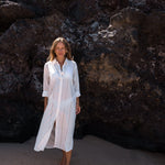 SITANO White / XS Positano Maxi Shirt Dress - White