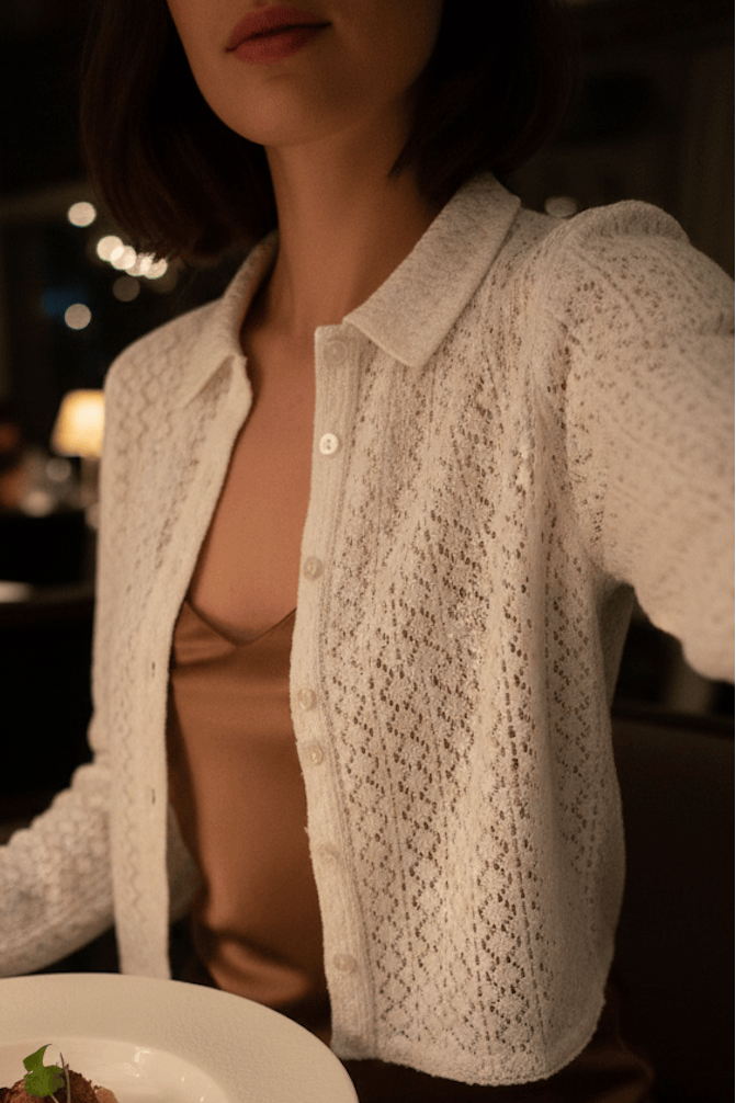 SITANO sweater Dinner Sweater - White